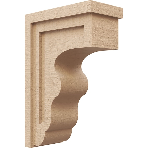 Ekena Millwork 6"W x 12"D x 18"H Classic Highland Rough Cedar Woodgrain TimberThane Corbel, Primed Tan CORUR06X12X18HLDRCPR - main